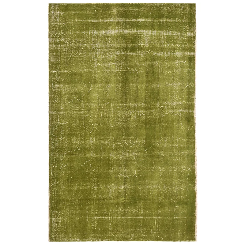 Зеленый шерстяной ковер 10x6 зеленый окрашенный нейтральный цветочный богемный