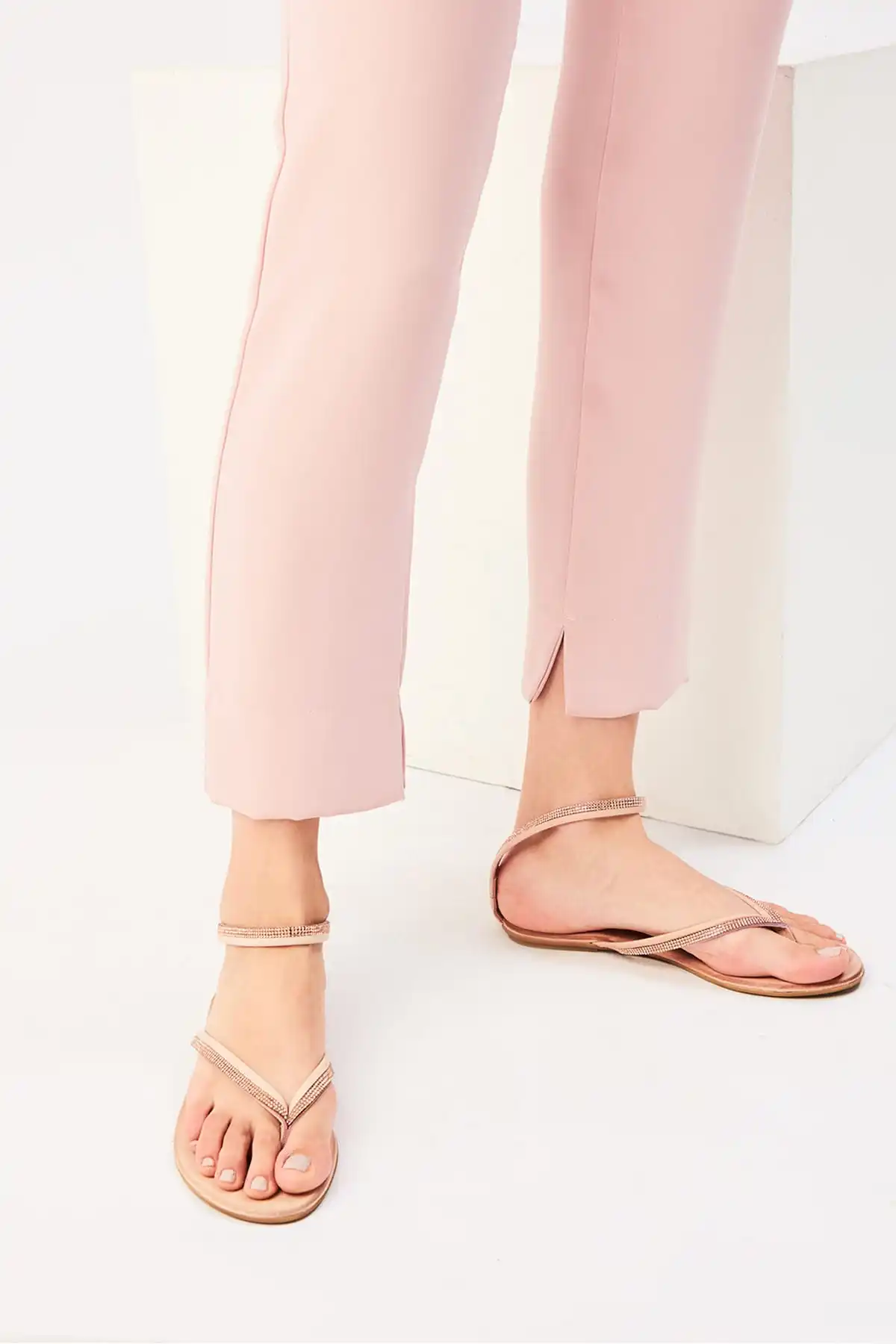 Жемчужный светильник из натуральной кожи Розовые женские сандалии Коллекция