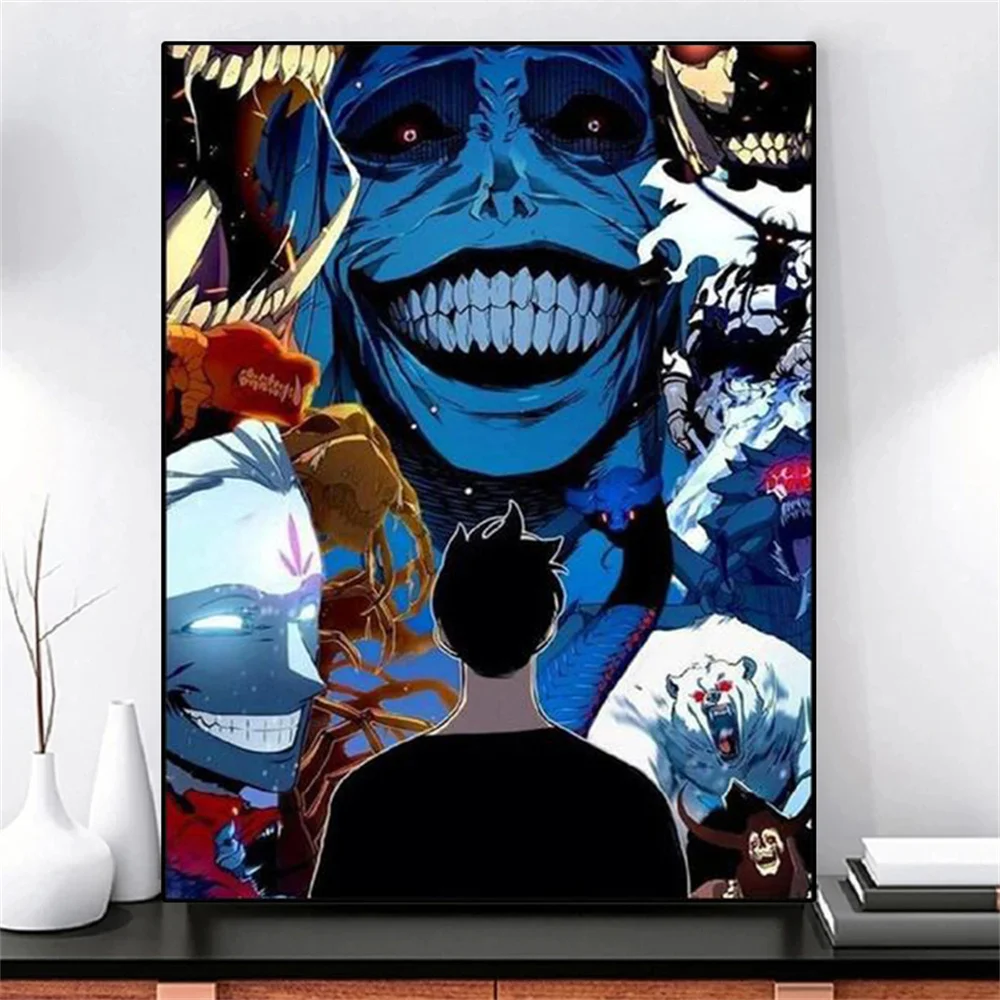

Japan Anime Solo Leveling Paintings For Children Room Decor Poster Living Room Wall Painting Home Decor Cartoon Canvas Painting