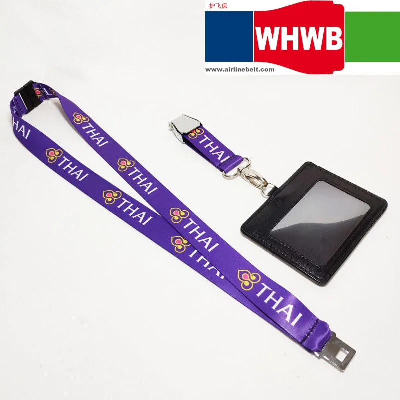 Тайские Airwa дыхательные авиалинии Самолет ремень с пряжкой шнурок ID бейдж чехол
