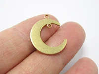 20pcs crescent moon earrings moon connector brass moon charms earring findings 21x17x1mm moon phase pendant r1245