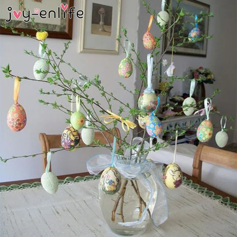 6 шт. пасхальные яйца подвесные пластиковые яйца|Украшения своими руками для