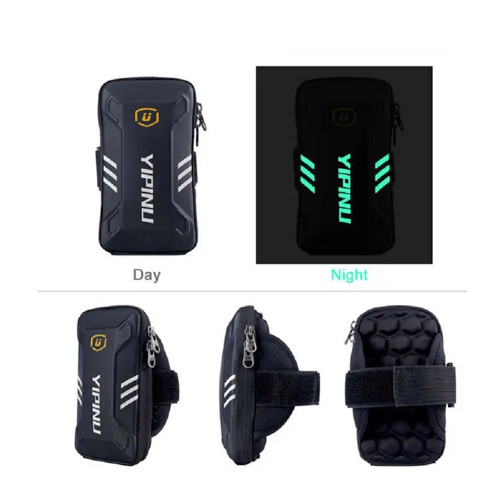 Waterproof reflective armband case with 2 compartments sport running gym cycling for Oukitel K6000 Plus | Мобильные телефоны и