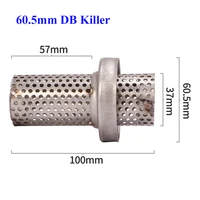 60 5mm motorcycle exhaust muffler can db killer removable silencer insert tip eliminator db killer silencer