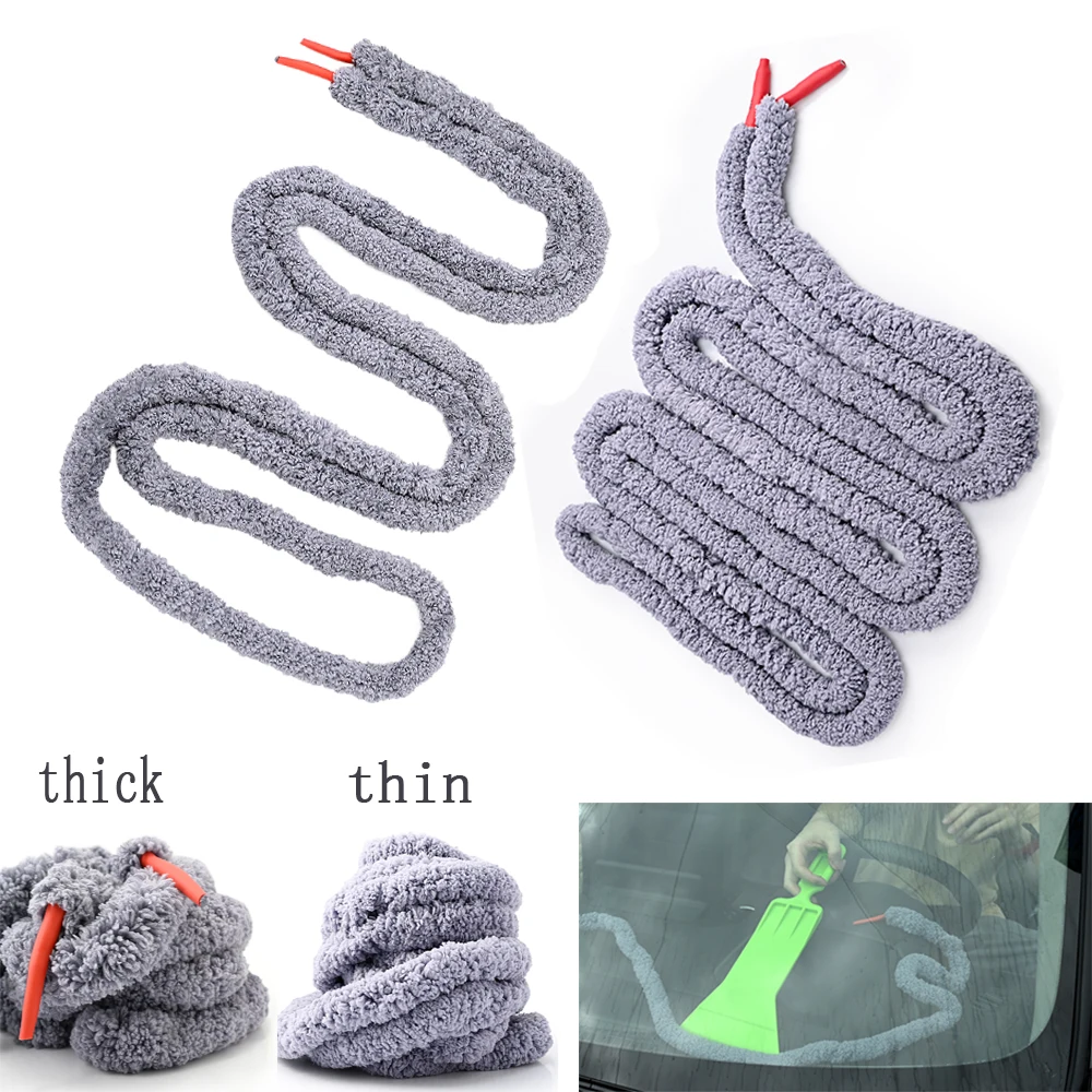 

EHDIS 3-Meter Soak Shield Rope Car Cleaning Water Absorbent Cord Windshield Dashboard Washing Tool Microfiber Absorbing Cloth