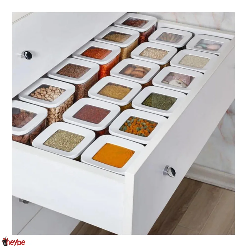 12Pcs Прозрачный высококачественный и здоровый пластиковый квадратный контейнер