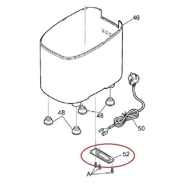 Panasonic ADP07E165-W0 Крышка (поддержка) шнура (Cord support) хлебопечек SD-2500 2501 |