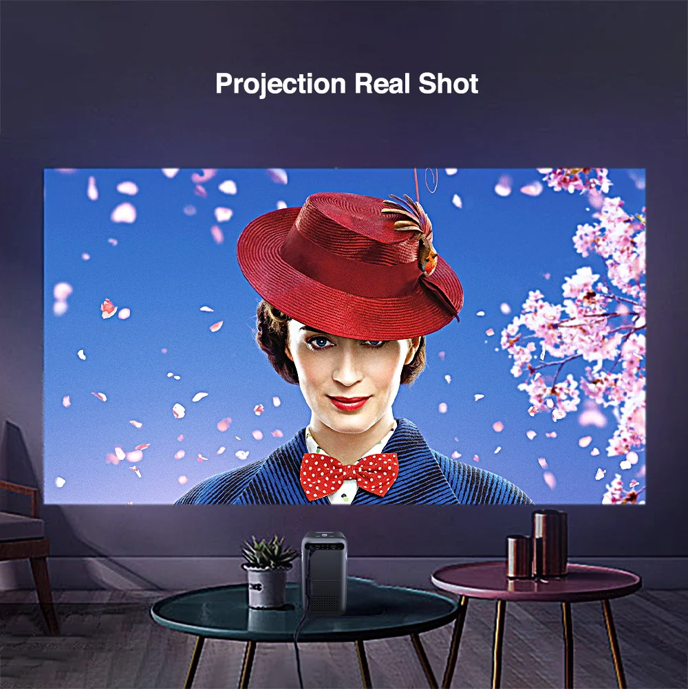 2021 новый вертикальный проектор 1080P разрешение Поддержка беспроводной Airplay