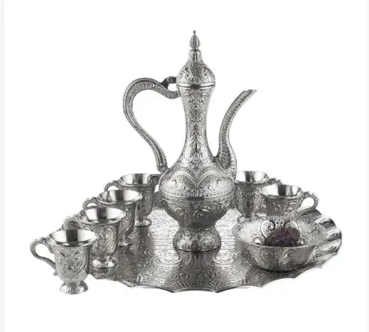 Элегантная презентация для шести человек в турецком серебряном узоре