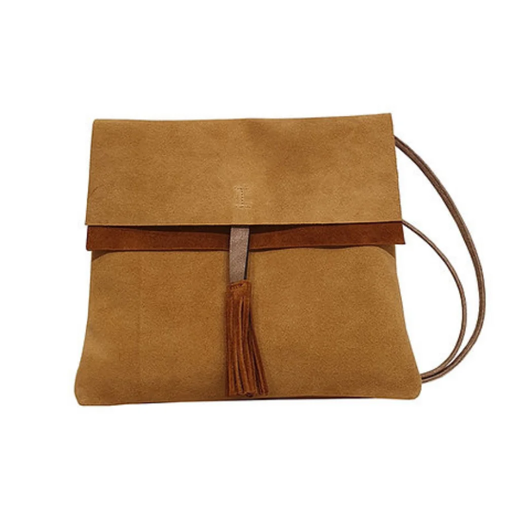 Copoint Genuine Leather Suede Cross Strap Women Camel Shoulder Bag 2021 fashion luxury high quality stylish Christmas Gift