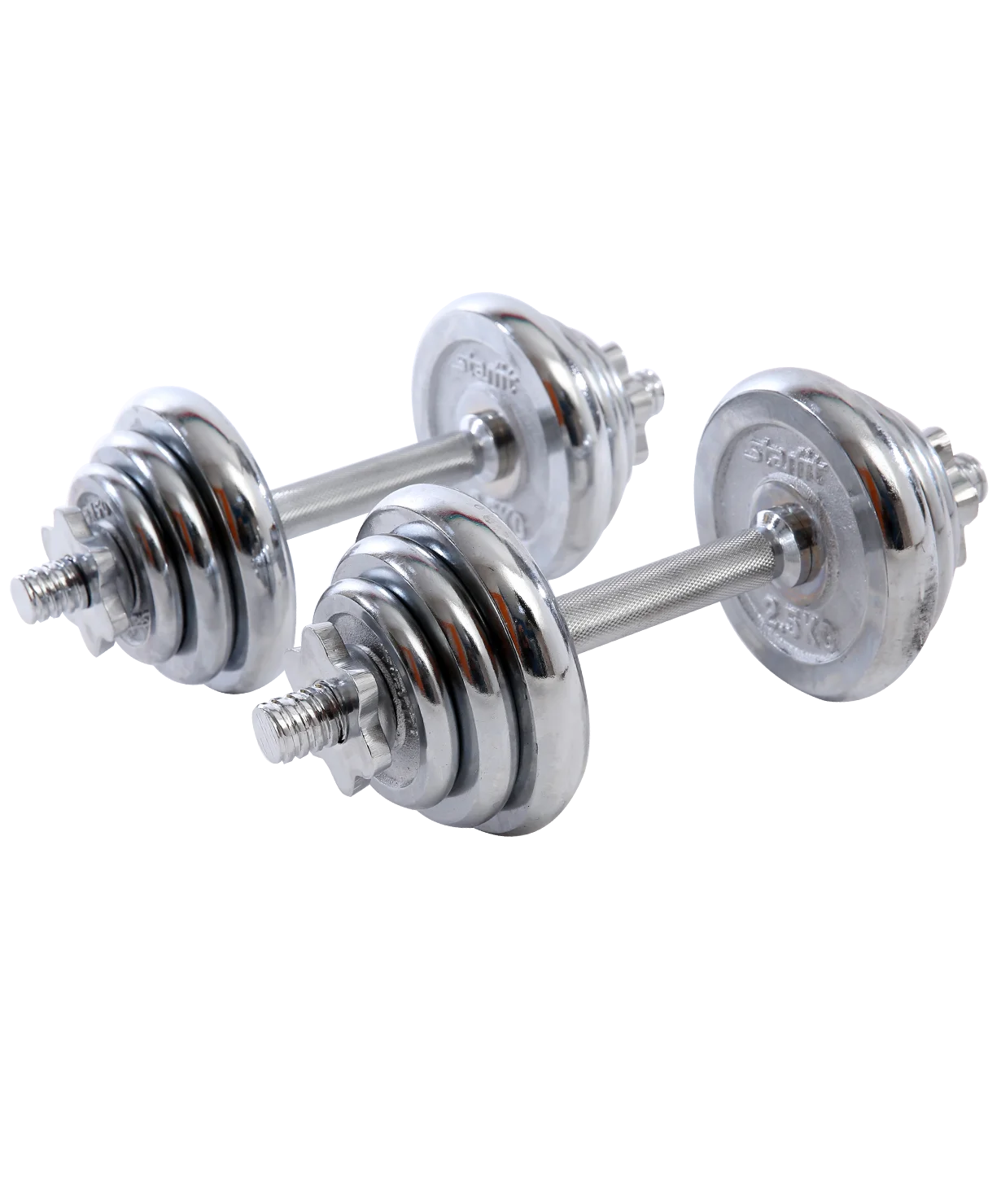 Гантели хромированные Starfit Bb-501 разборные в чемодане 2 шт. по 10 кг |