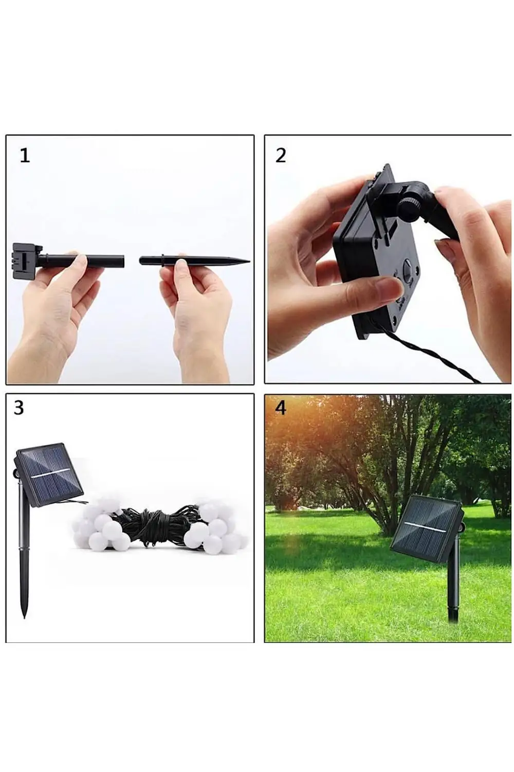 

Solar Ball Led Light Chain 5 Meters 20 Leds Outdoor Balcony Garden Cafe Ornament Solar Energy home decor lighting party wedding