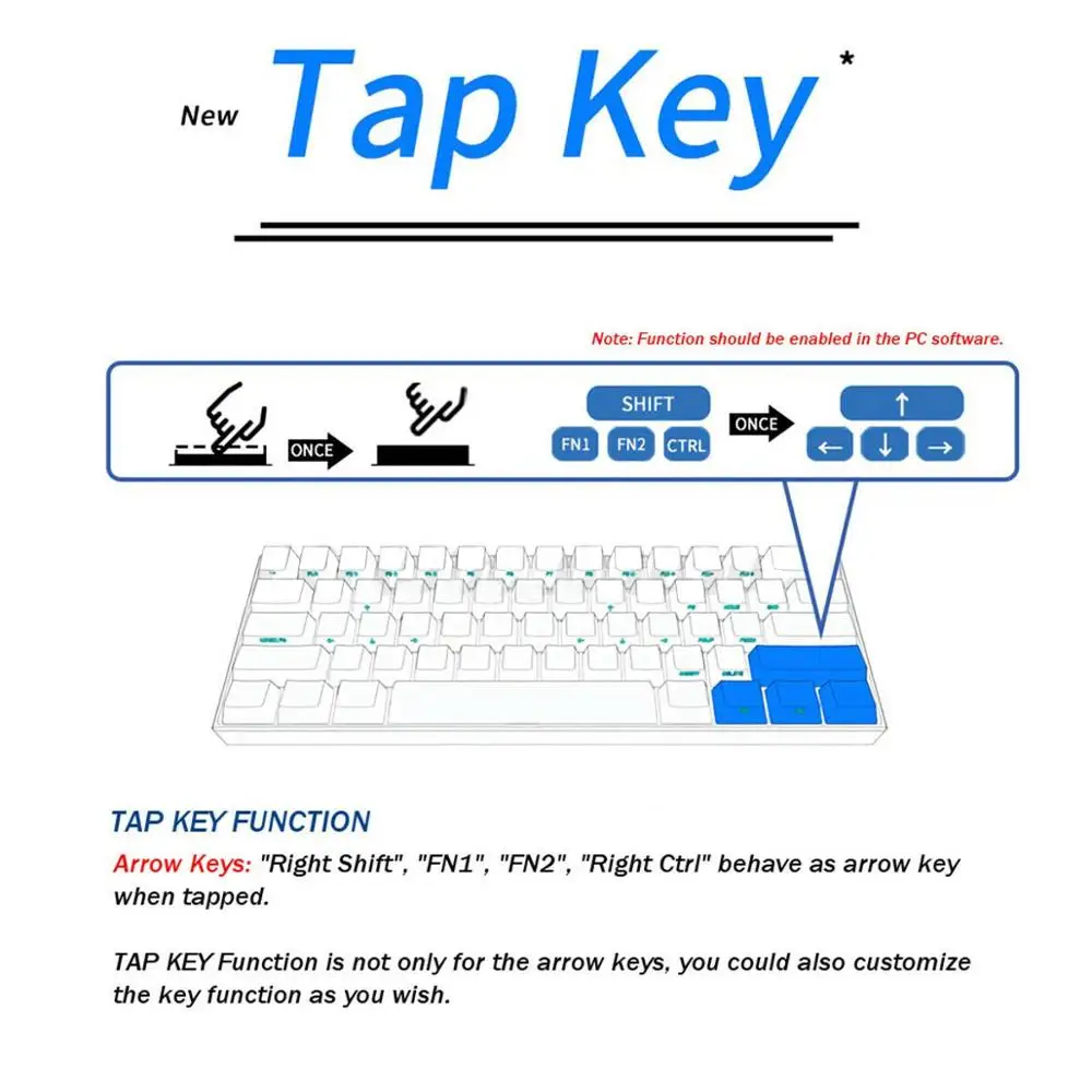 Игровая клавиатура Anne Pro 2 Pro2 60% механическая с RGB-подсветкой Bluetooth 5 0 61 клавиша