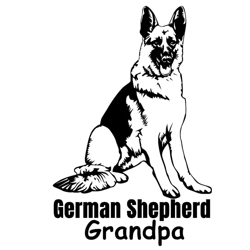 CK3368# наклейки на авто Немецкая овчарка дедушка водонепроницаемые отражающий