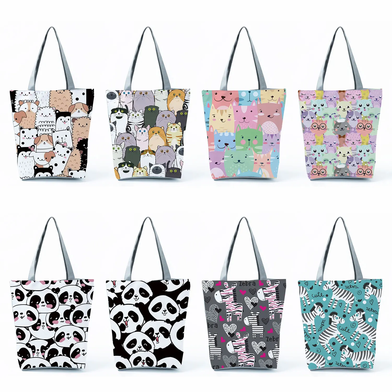 Трендовая Женская Складная Сумка-тоут милая Повседневная вместительная сумочка