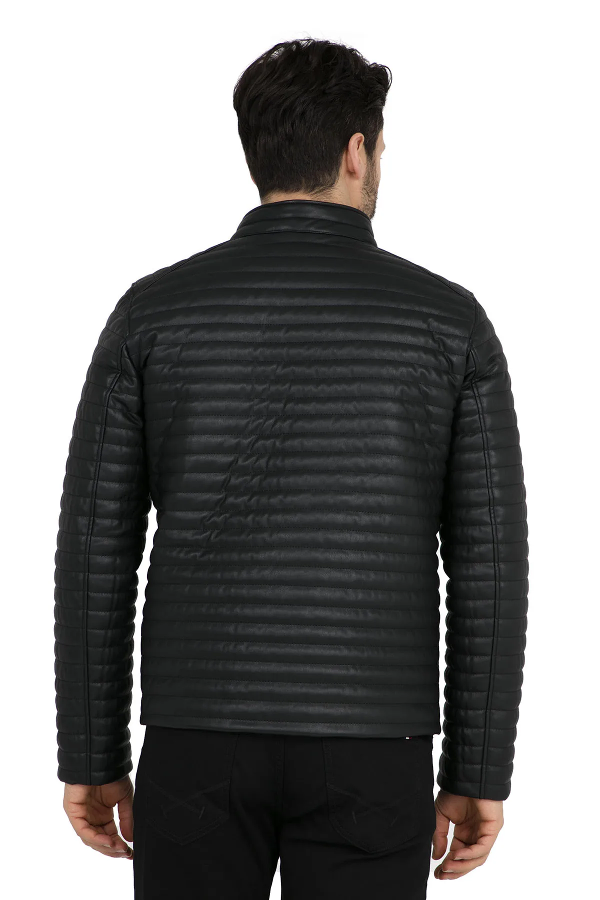 Мужская куртка поло из искусственной кожи G081SZ035P01 P8008|Куртки искуственной кожи| |