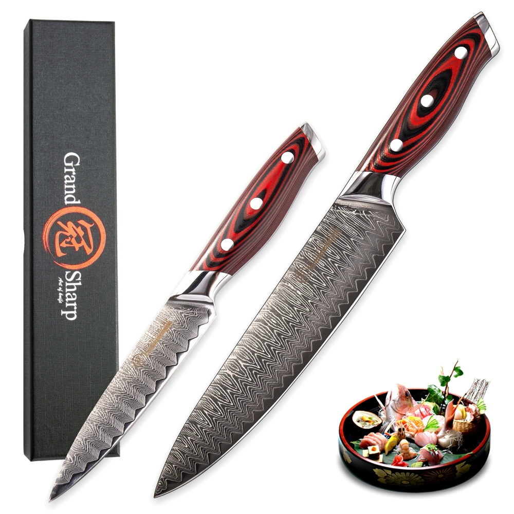 Набор ножей шеф повара из 2 предметов японские кухонные ножи профессиональные