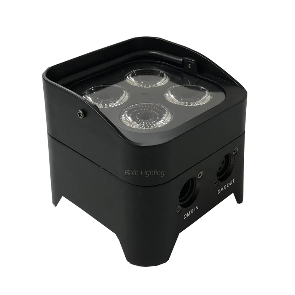 DJ подсветка беспроводной DMX 4*18 Вт RGBWA UV 6в1 светодиодный мини-аккумулятор с пультом