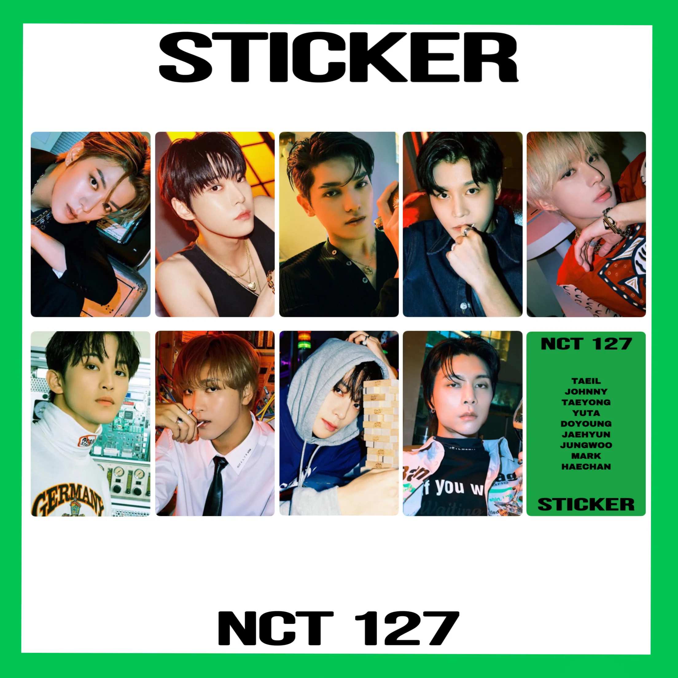 9 шт/комплект Карты закладка K-POP NCT 127 STICKER для коллекции | Наборы канцелярских