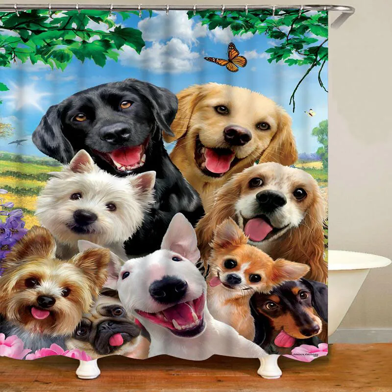 Забавные милые коты селфи занавеска для душа и коврики ванной Забавный забавный