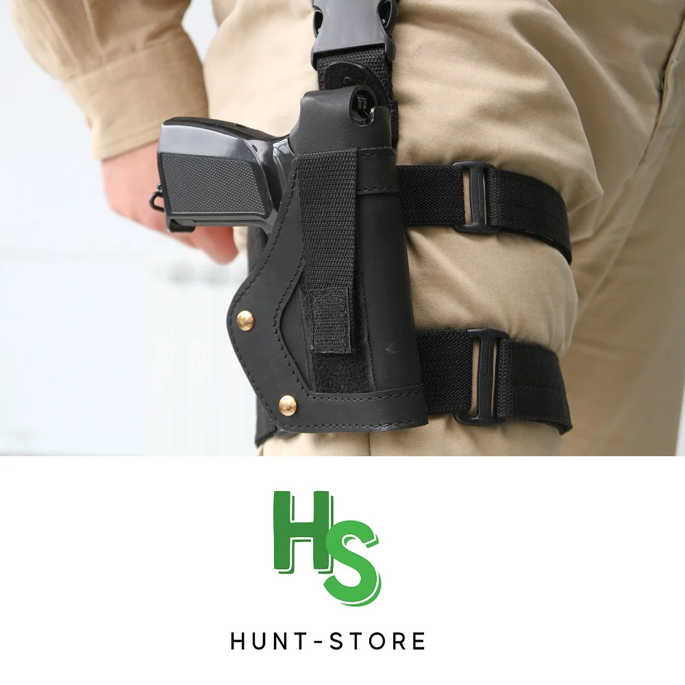 Кобура набедренная для пистолета Макарова Вальтер ХСН из натуральной кожи