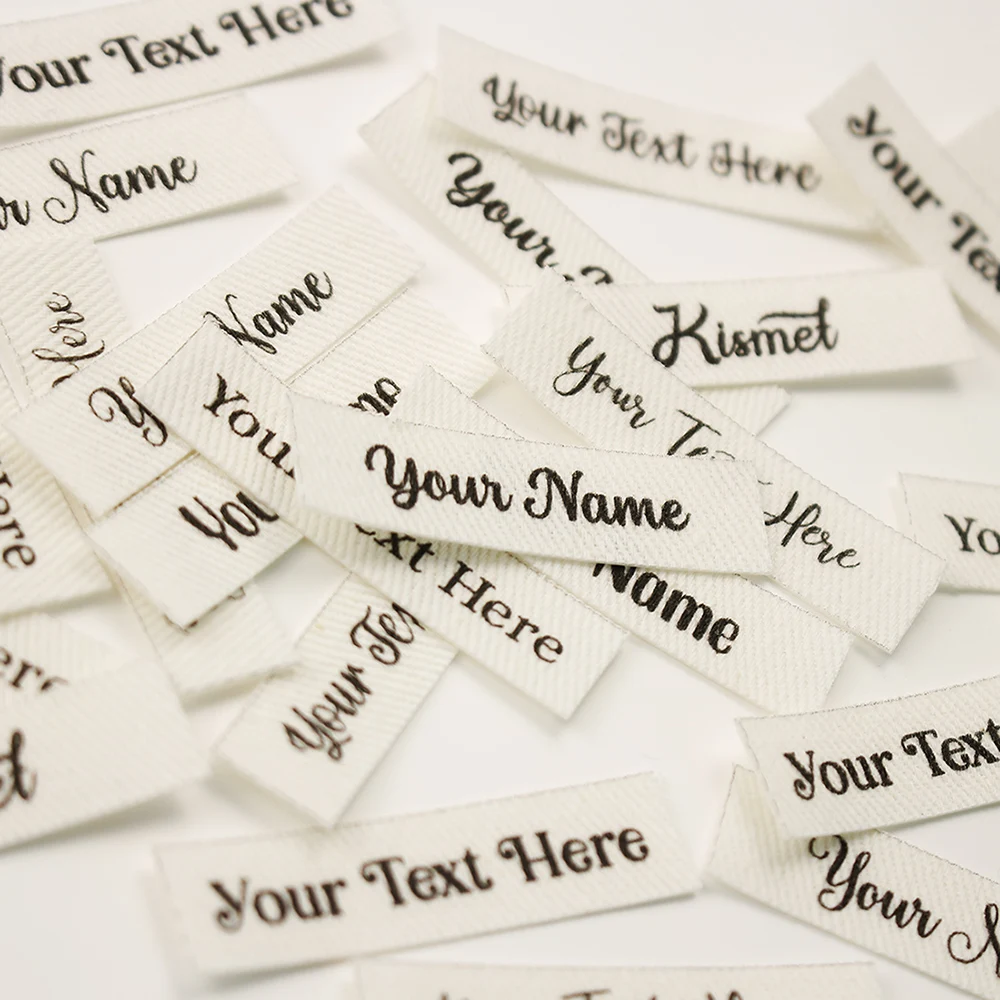 10x40 мм 80 шт. хлопковые этикетки с логотипом или текстом для шитья Органическая