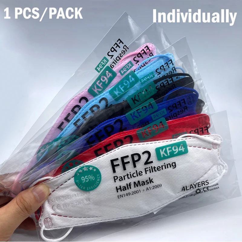 Маски ffp2 для взрослых kn95 маска 1 шт./1 пакет тушь ресниц fish fpp2 одобренная смешанные