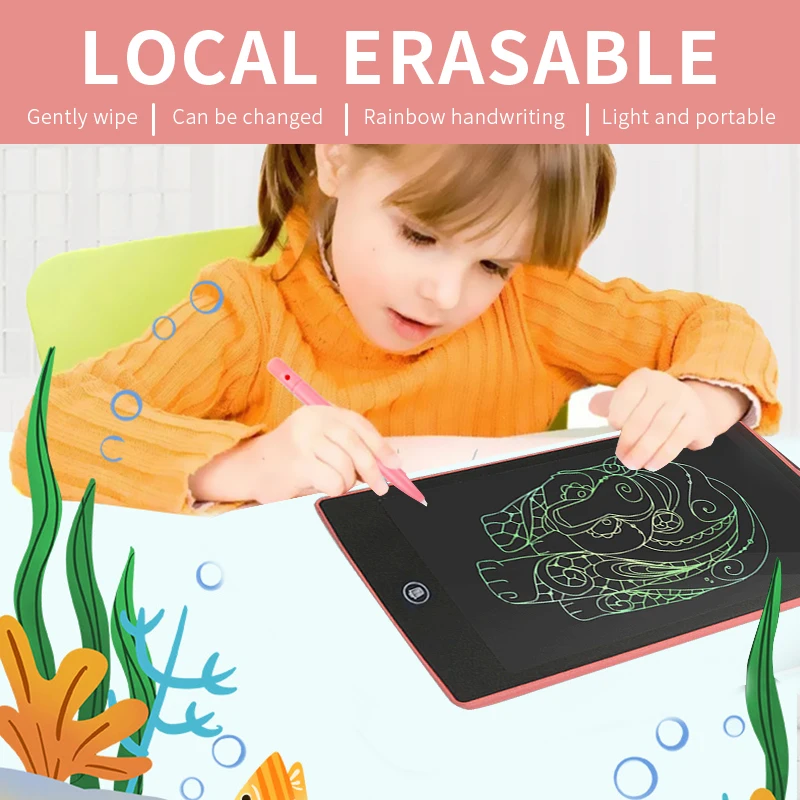 12 дюймов игрушка для рисования детей LCD планшет файл сумка Детская граффити