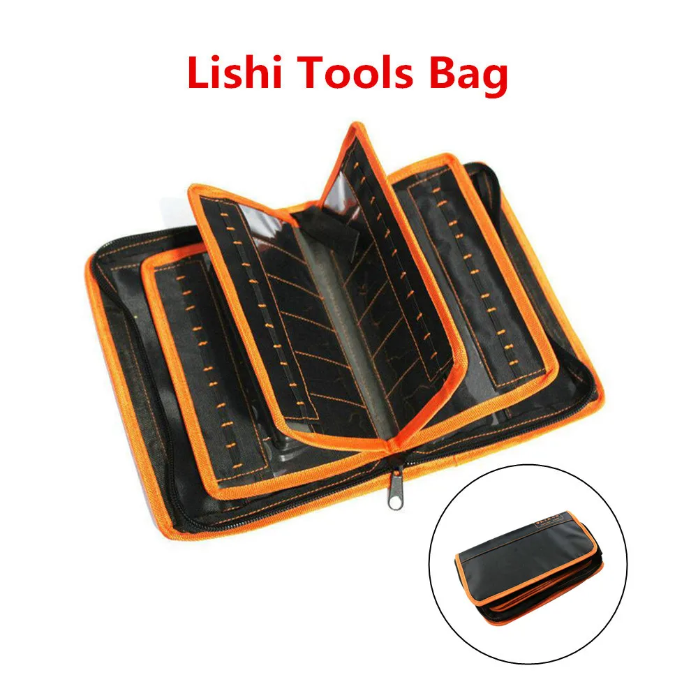 Сумка для инструментов Lishi 2 в 1 Портативный прочный пакет хранения и лезвия