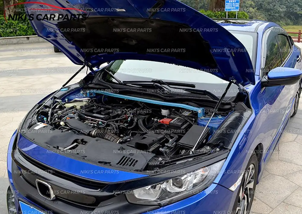Стойки амортизатора капота для Honda Civic- нержавеющая сталь 1 комплект/2 шт. литье украшение автомобиля Стайлинг внешний