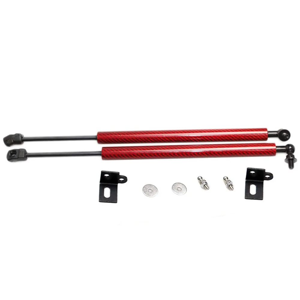 red carbon fiber Для Nissan Tiida C12 для Nissan Pulsa 2011- передний капот модифицировать газовые стойки пружинный амортизатор подъем демфера - Цвет: red carbon fiber