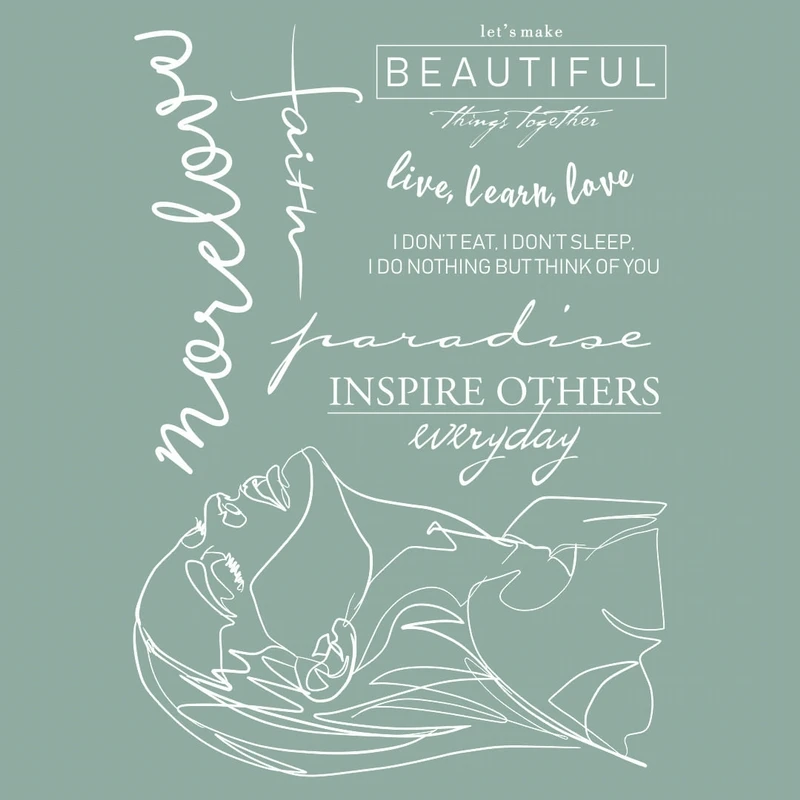 Термоаппликация сделай сам термонаклейка на одежду принт футболку BEAUTIFUL |