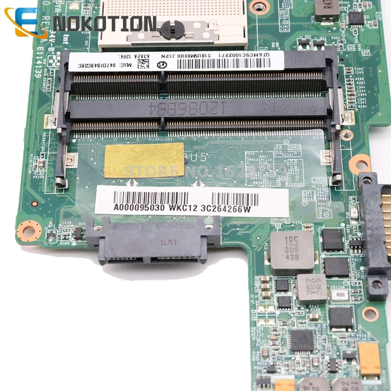 NOKOTION материнская плата для ноутбука TOSHIBA Satellite L730 L735 A000095030 DABU5MB18A0 основная плата HM65 UMA DDR3 полностью протестирована