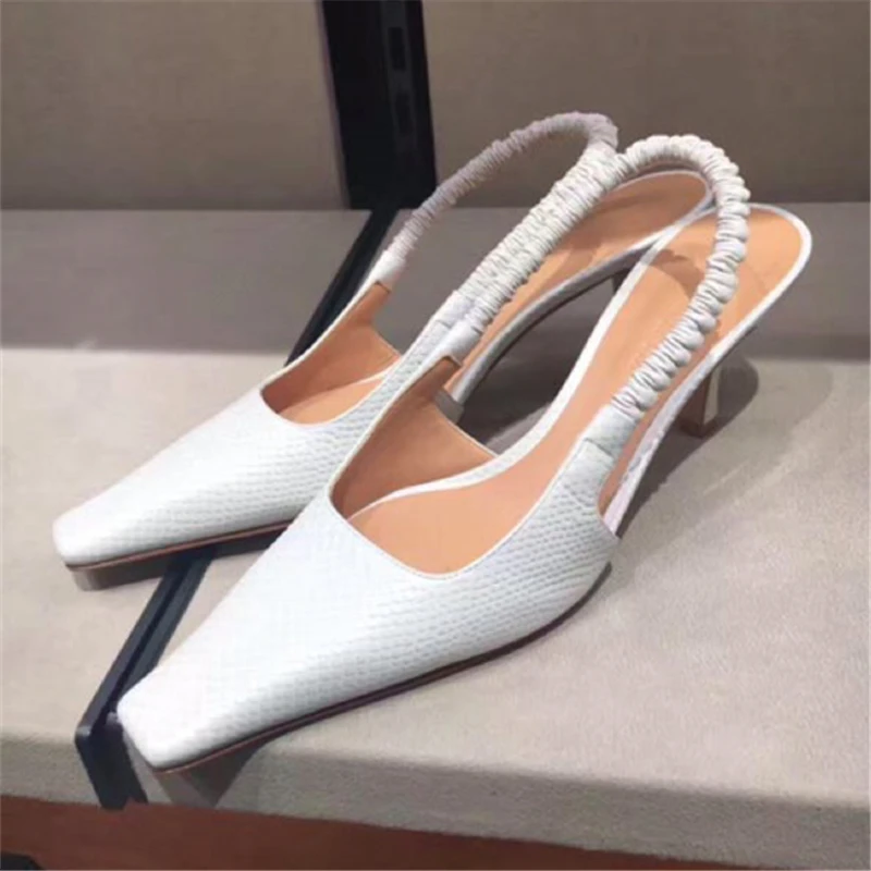 Обувь Женские туфли лодочки Фирменный дизайн Босоножки без задника с квадратным