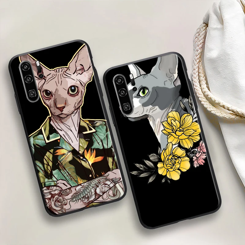 

Cute Cat Animal Pattern Phone Case For Huawei P Smart Z 2019 2021 P20 Pro Lite 2019 P30 P40 Pro Plus Lite Funda Coque Carcasa