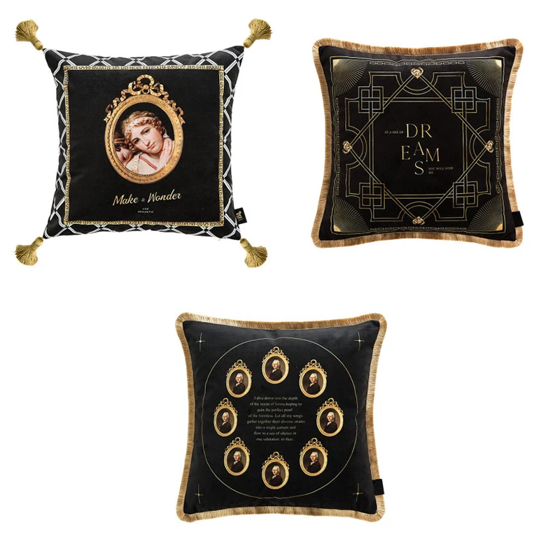 В европейском стиле ренессанс Винтаж Наволочка на подушку размером 45*45 см бархат