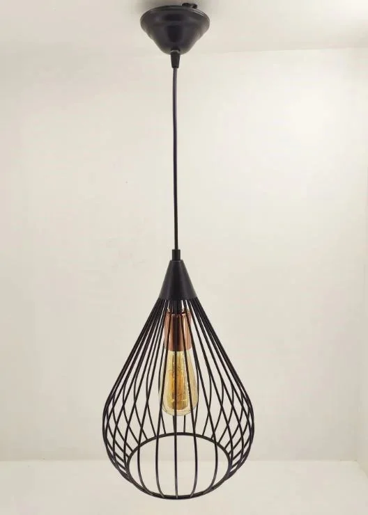 

Industrial Copper Rozanslı Black Metal Mesh Pyramid Diamond Pendant Lamp Chandelier Hanging Lamp