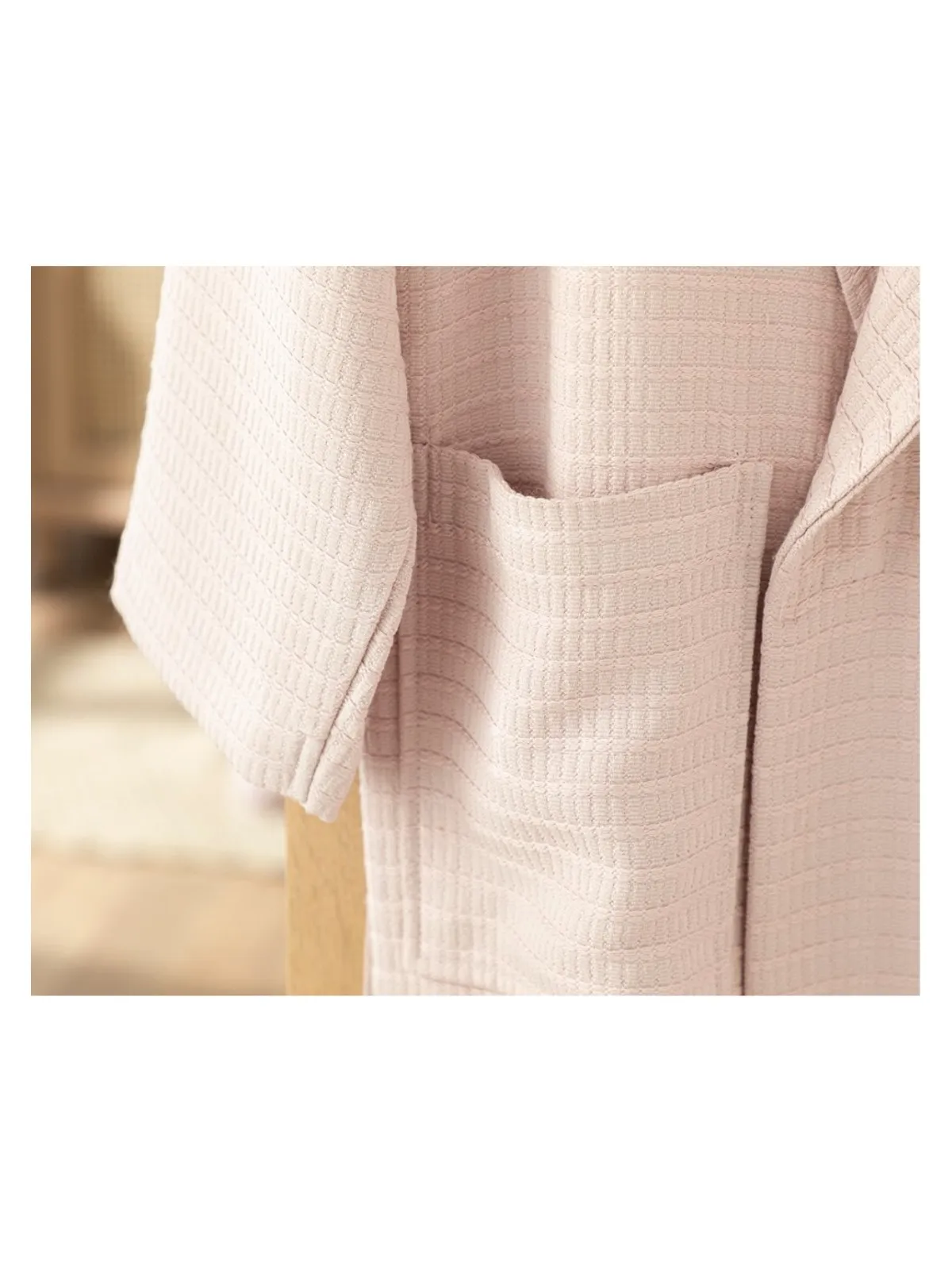 English Home Fresh Touch Pique Bathrobe Towel White Pink Beige Blue Black Stripe Pattern Stylish Design Bathrobe