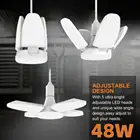 48 Вт Супер яркие E27 LED потолочные светильники для гаража светильник Верстаки потолочный Деформируемый складной светильник промышленные лампы инструменты для гаража,семьякоммерческий освещение AC 220V 85V-265V