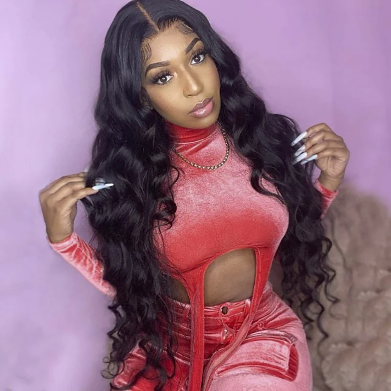 

Body Wave 13x4 Lace Front Human Hair Wigs Peruvian Hair Pre Plucked 180 Density Lace Frontal Wigs For Women You May Virgin Hair