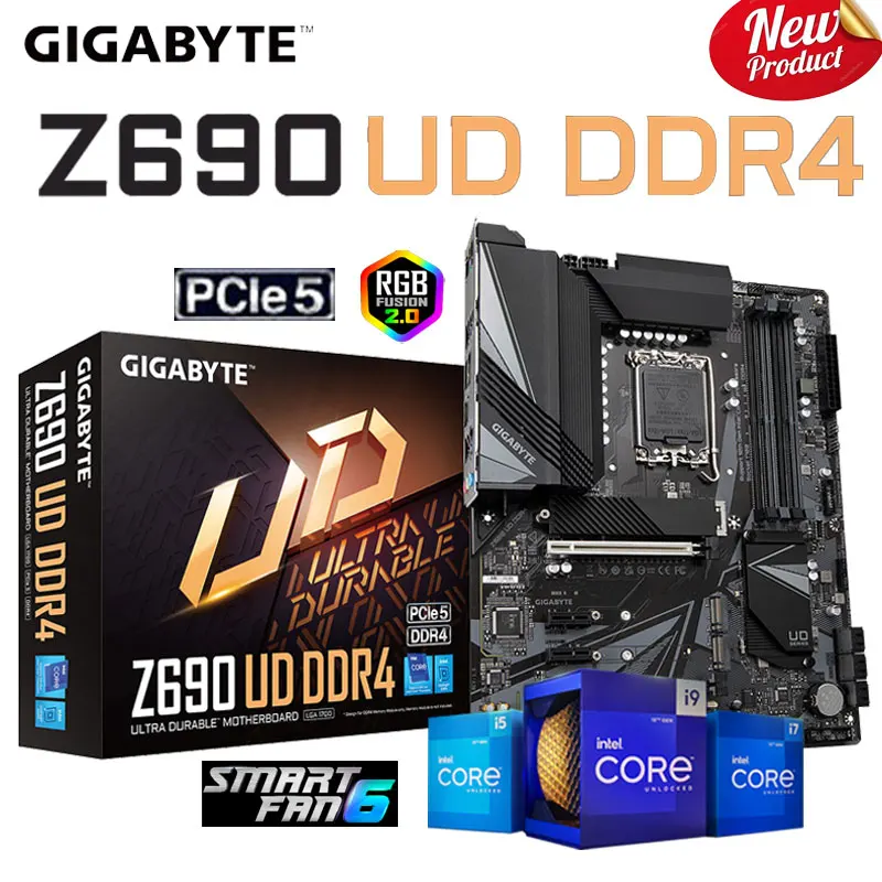 

LGA1700 GIGABYTE Z690 UD DDR4 128GB Motherbaord Intel Core 12th-Gen CPU M.2 PCI-E 5.0 2.5GbE LAN USB 3.2 Z690 Placa-mãe 1700 ATX