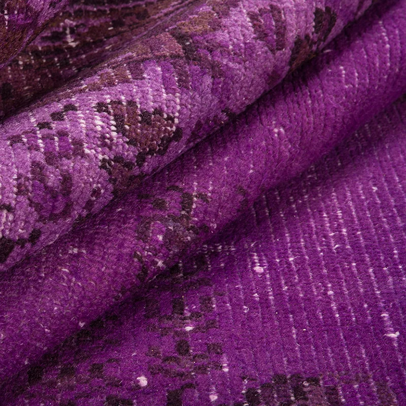 

Purple Over Dyed Carpet Rug, 10x5 Embroidery Medallion Carpet, Hand Knotted Amazing Rug, Floral Purple Rug, %100 Wool Decor Rug