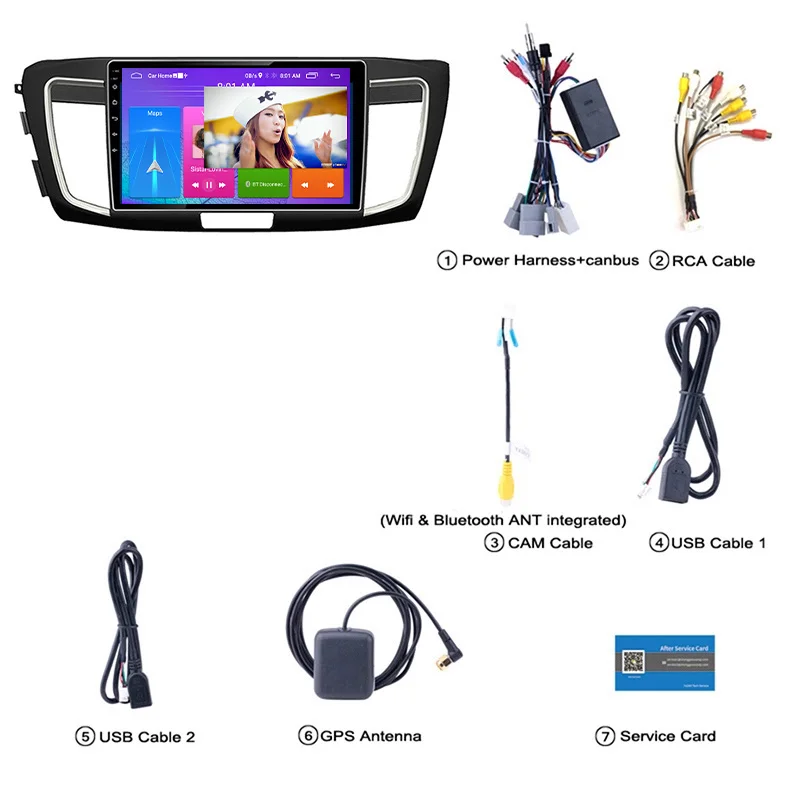 

Android 10.0 9" IPS Full Touch Car Multimedia Radio for Honda Accord 9 2013-2017 Audio DSP WIFI Navi Bluetooth Audioauto Video