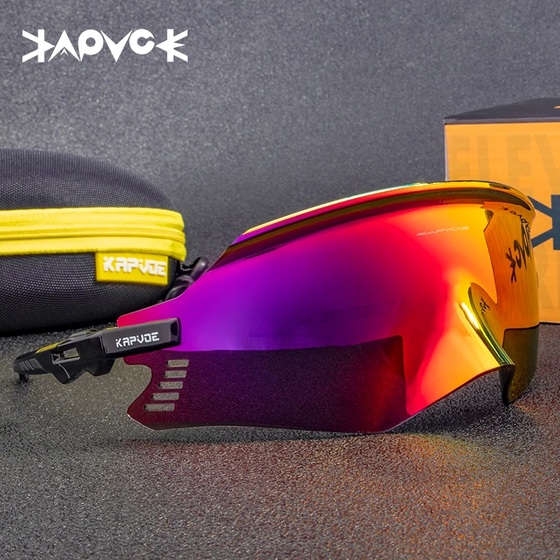 

2022 Kapvoe Sport Sunglasses Road Bike Mountain Bicycle Cycl Glasses Riding Goggle Sports Eyewear for Man Women Cycling Glasses