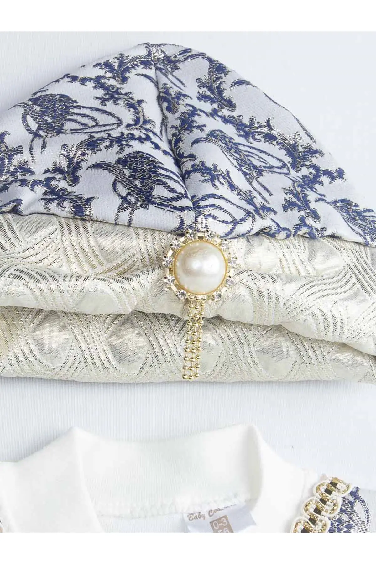 Baby Boy Rompers Navy Blue Mevlüt Prince Old Nostalgia Vintage Ottoman Special Occasions Stylish Babies Fashion Clothing |