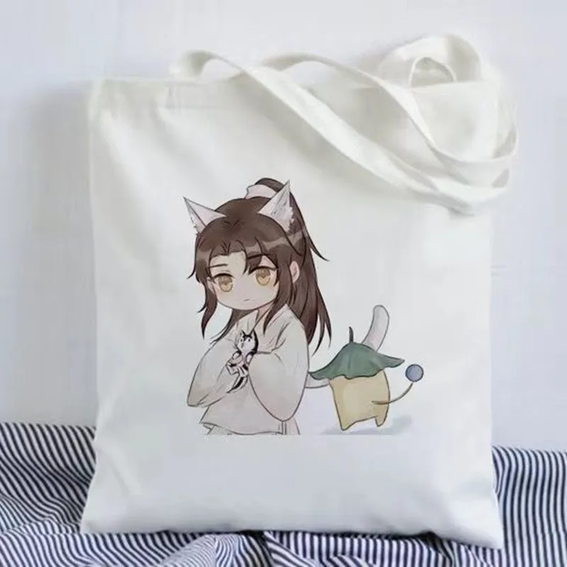 Фото Женская Холщовая Сумка для покупок The Husky And His White Cat Shizun Chu Wanning Mo Ran №4