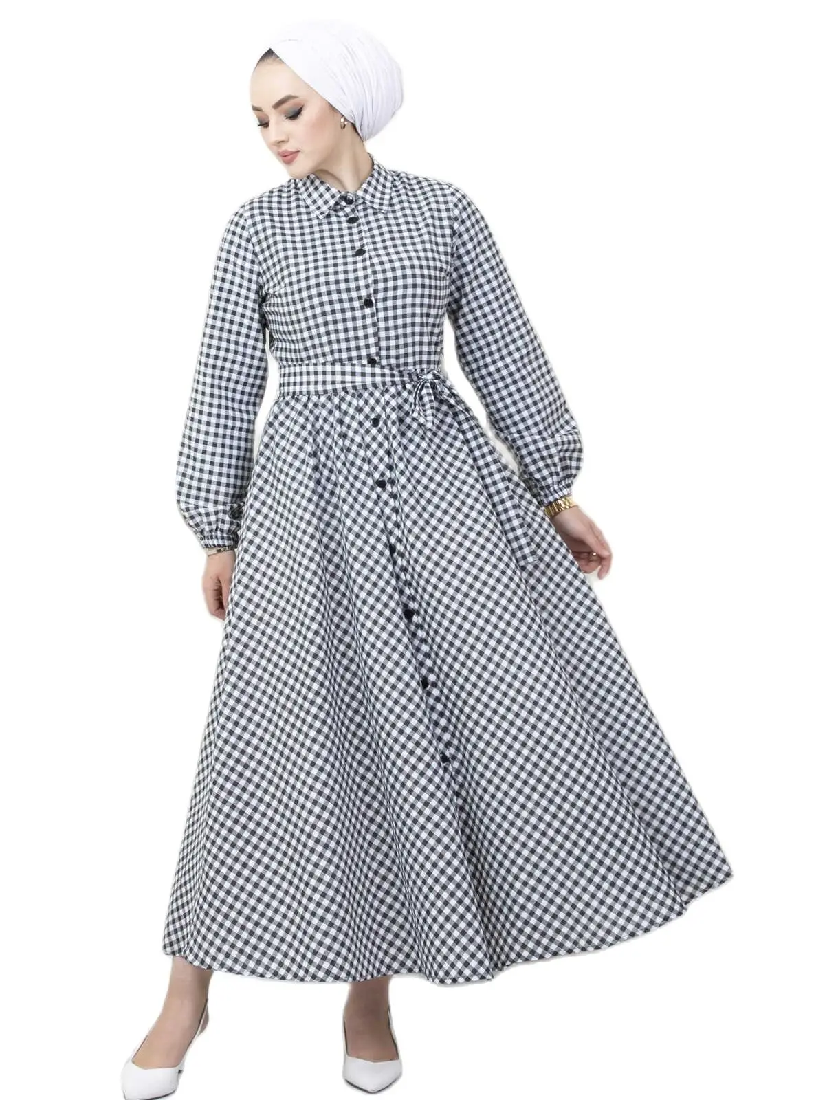 

2022 New 4 Season Islamic Clothing Plaid Hijab Hijab Women Dress Abaya Dubai African Ramadan Kaftan Turkey Store Long Luxury Muslim Dress For Women Hijab Clothing Stylish Elegant Wide