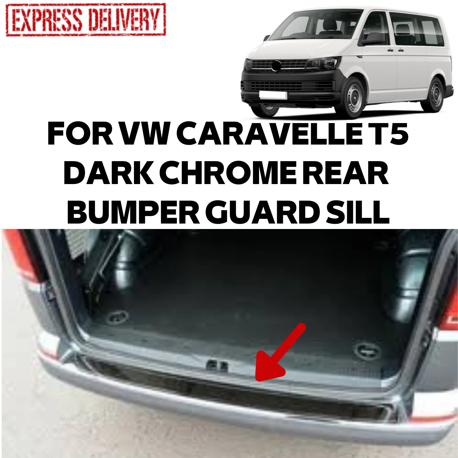 

Темный хромированный протектор для заднего бампера VW CARAVELLE T5 2003-2014 протектор порога багажа из нержавеющей стали