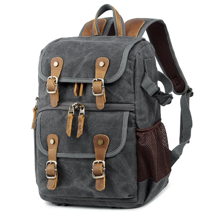 

New wear-resistant camera bag camera SLR backpack waterproof shoulder large capacity canvas digital outdoor backpack