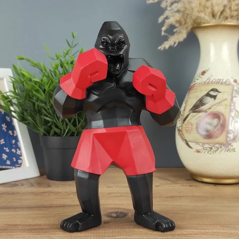 

Boxer Gorilla Sculpture, King Kong, Home Accessory, Decor, Living Room Decor, European Style, Fine Workmanship, Ornament